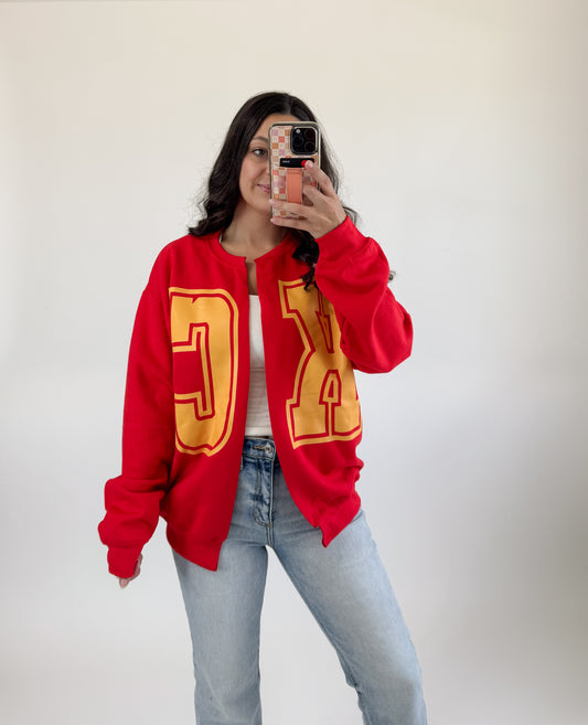 KC Hand Cut Sweatshirt Cardigan PREORDER