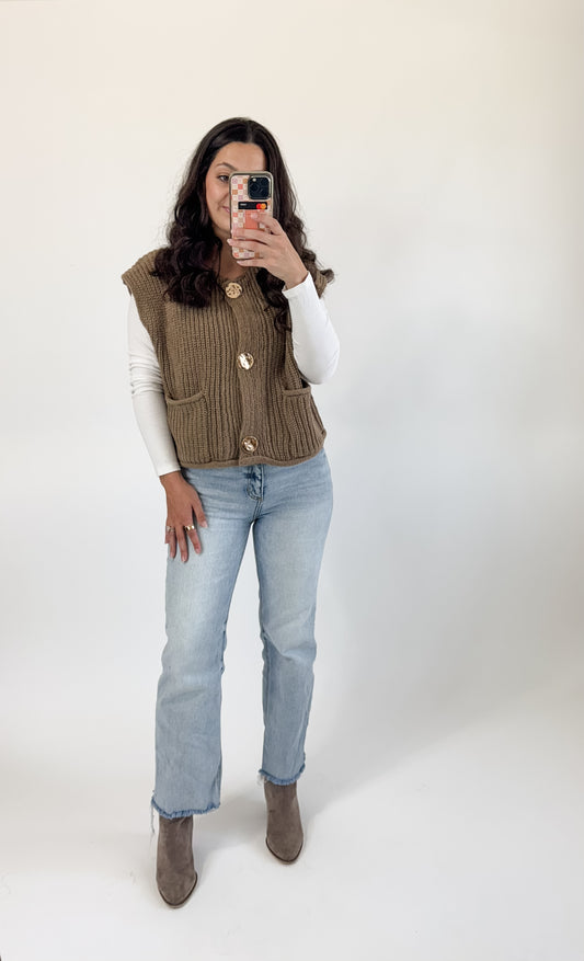 Coffee Run Knit Sweater Top