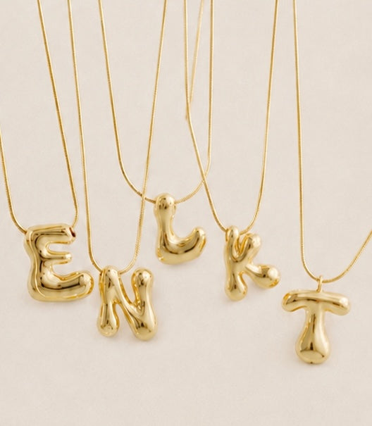 PREORDER Bubble Initial Necklace