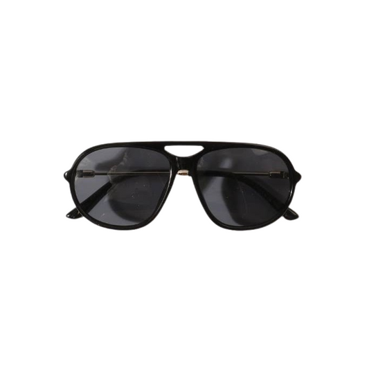 Retro Aviator Sunglasses — All Black