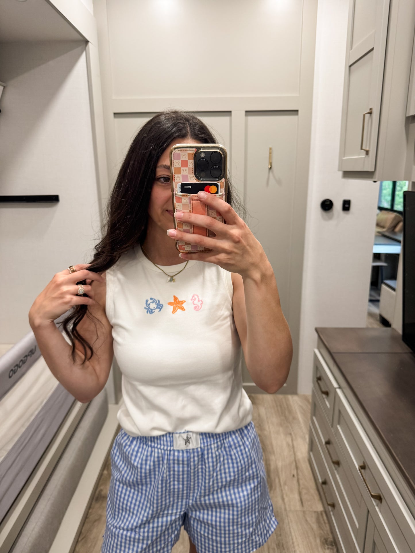 Sea Life Embroidered Tank