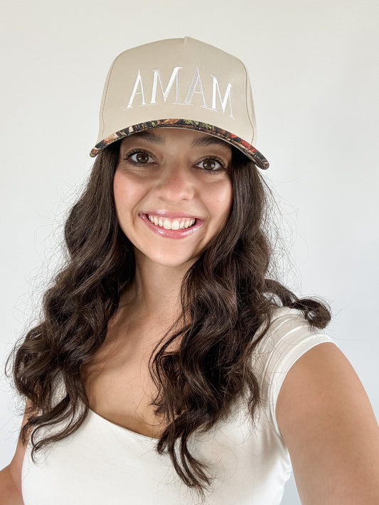 MAMA Embroidery Camo Trucker Hat