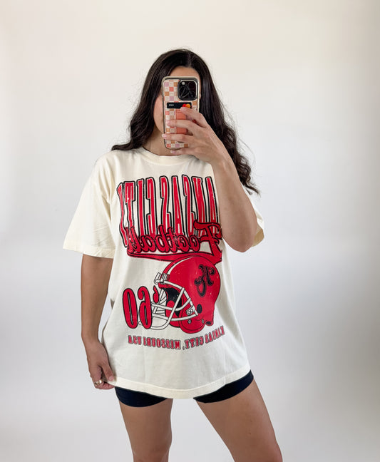 90's Vintage KC Football Oversized Tee
