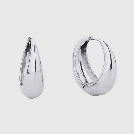 14K Silver Hoop Earrings