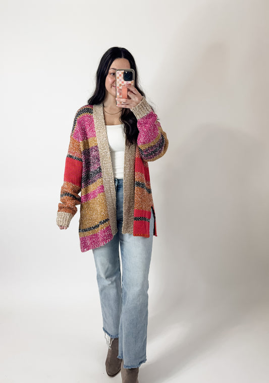 Oversized Colorblock Cardi