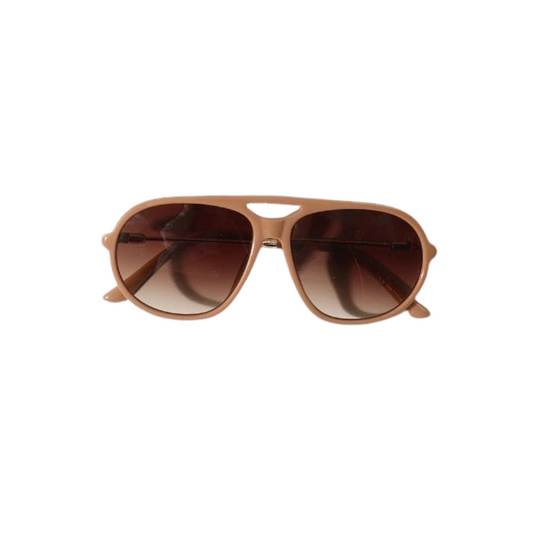 Retro Aviator Sunglasses — Tan