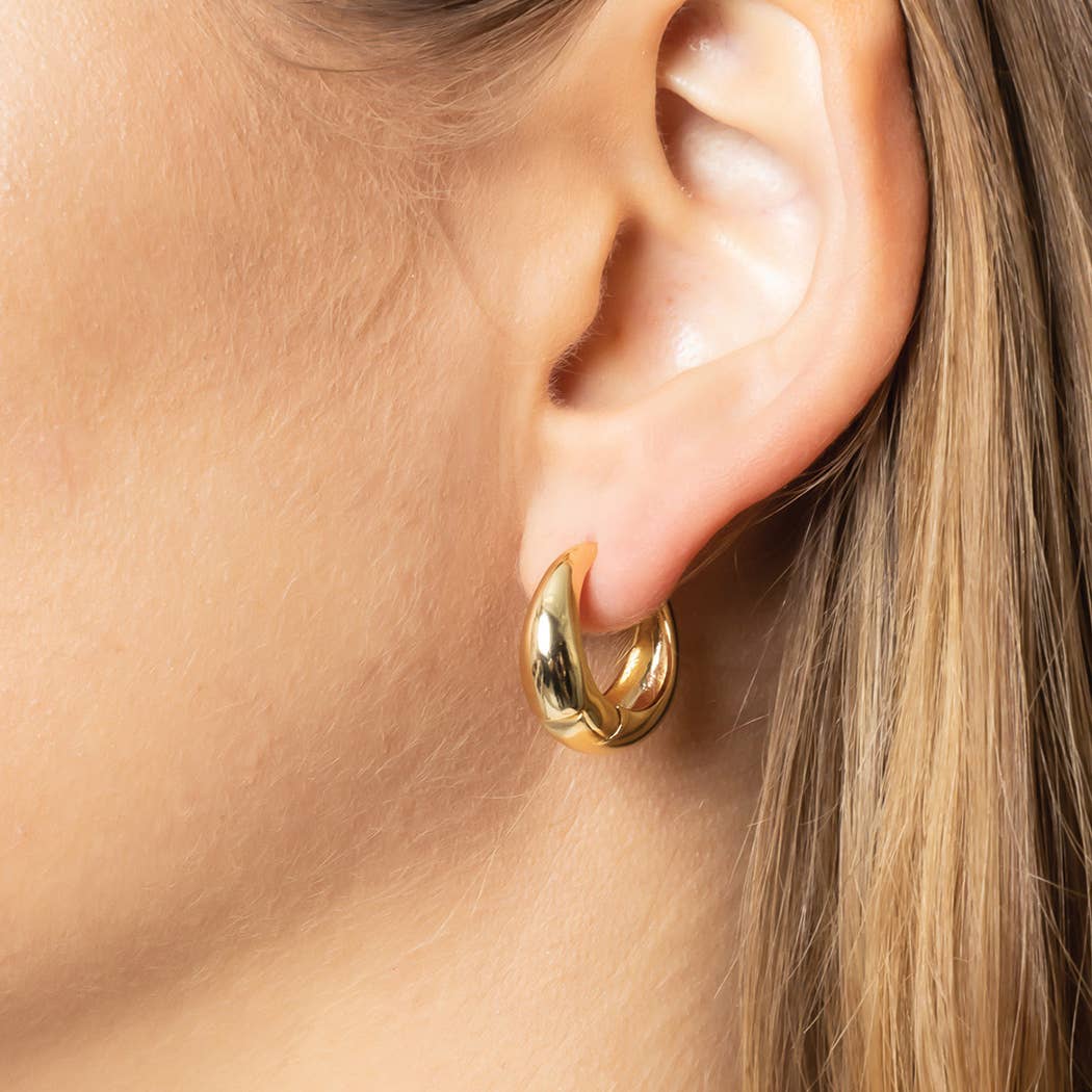 14K Silver Hoop Earrings