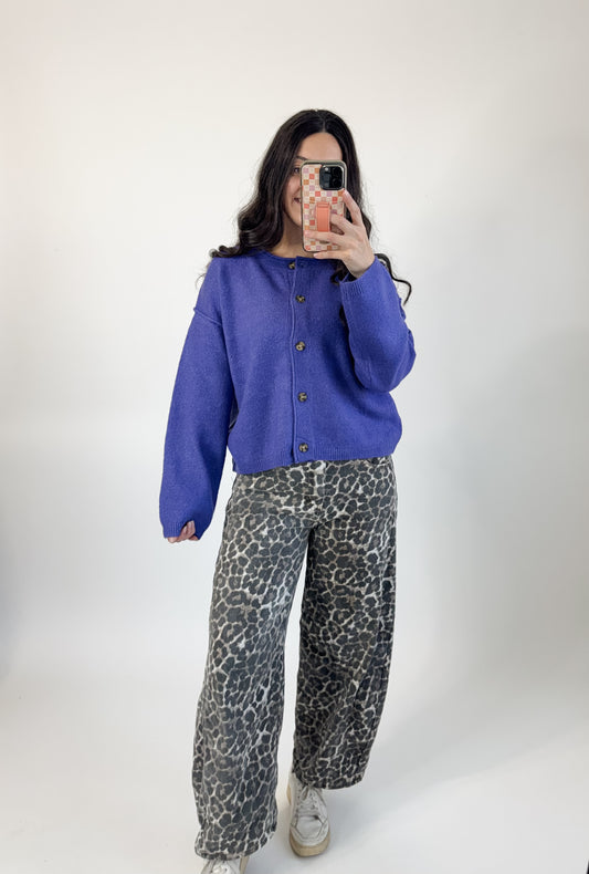 Pop of Color Cardigan Sweater