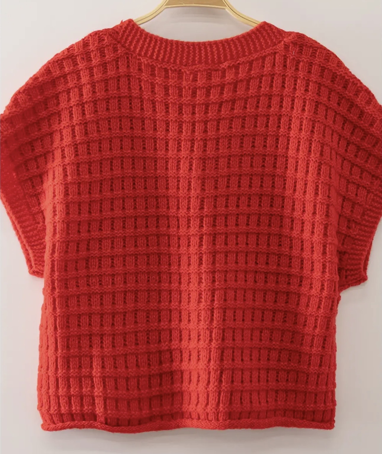 PREORDER Red Waffle Cardi