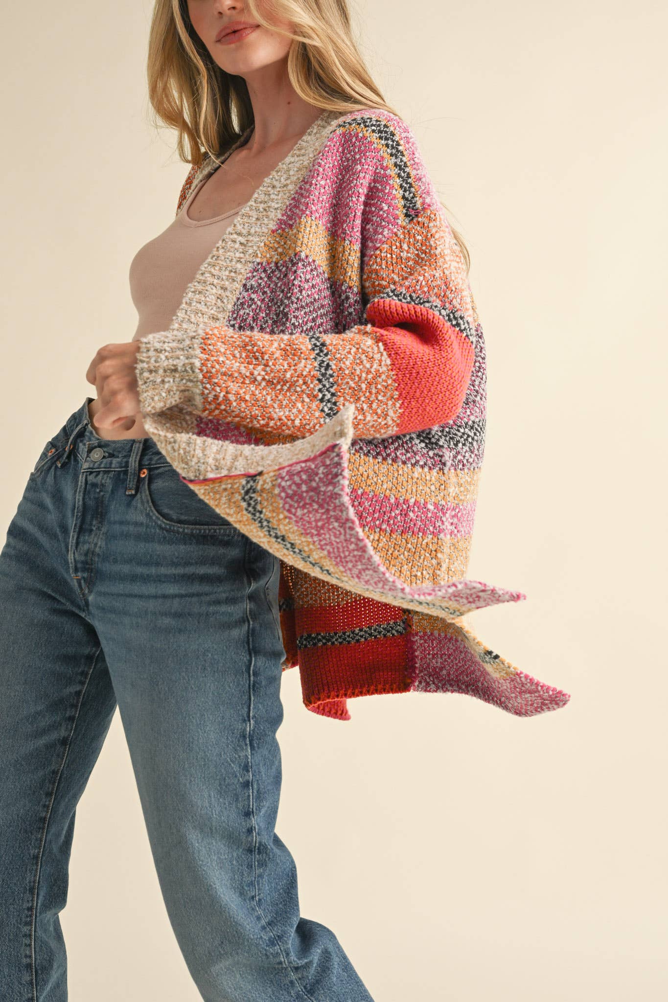 Oversized Colorblock Cardi