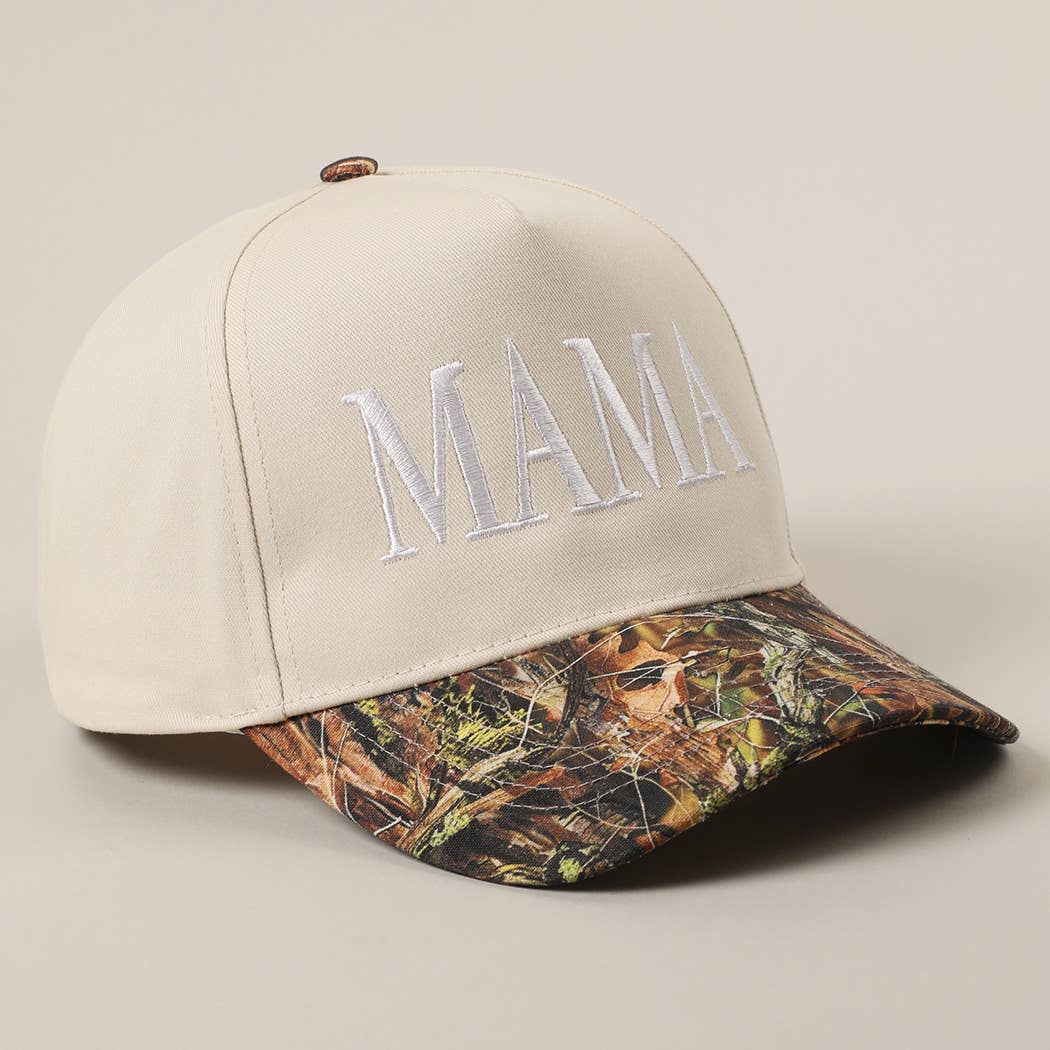 MAMA Embroidery Camo Trucker Hat