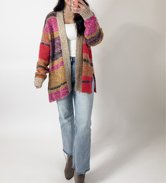 Oversized Colorblock Cardi