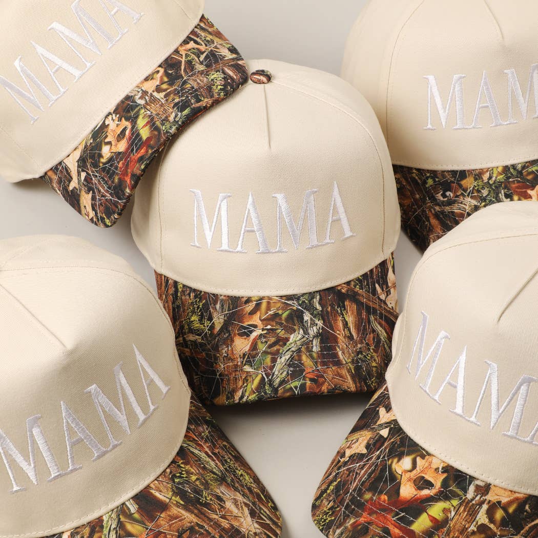 MAMA Embroidery Camo Trucker Hat