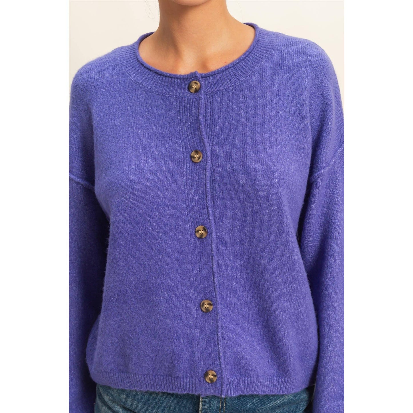 Pop of Color Cardigan Sweater