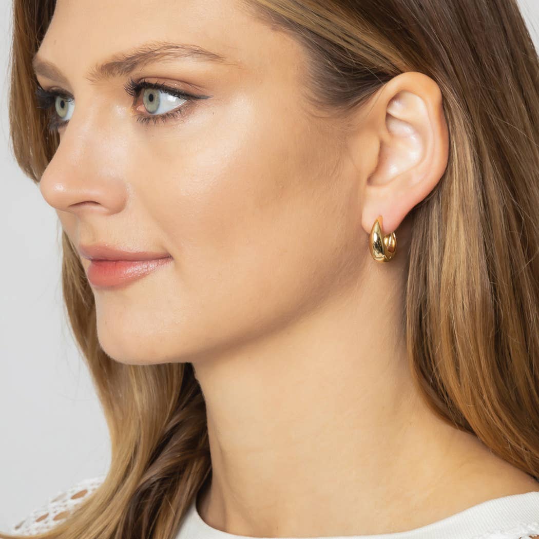 14K Silver Hoop Earrings