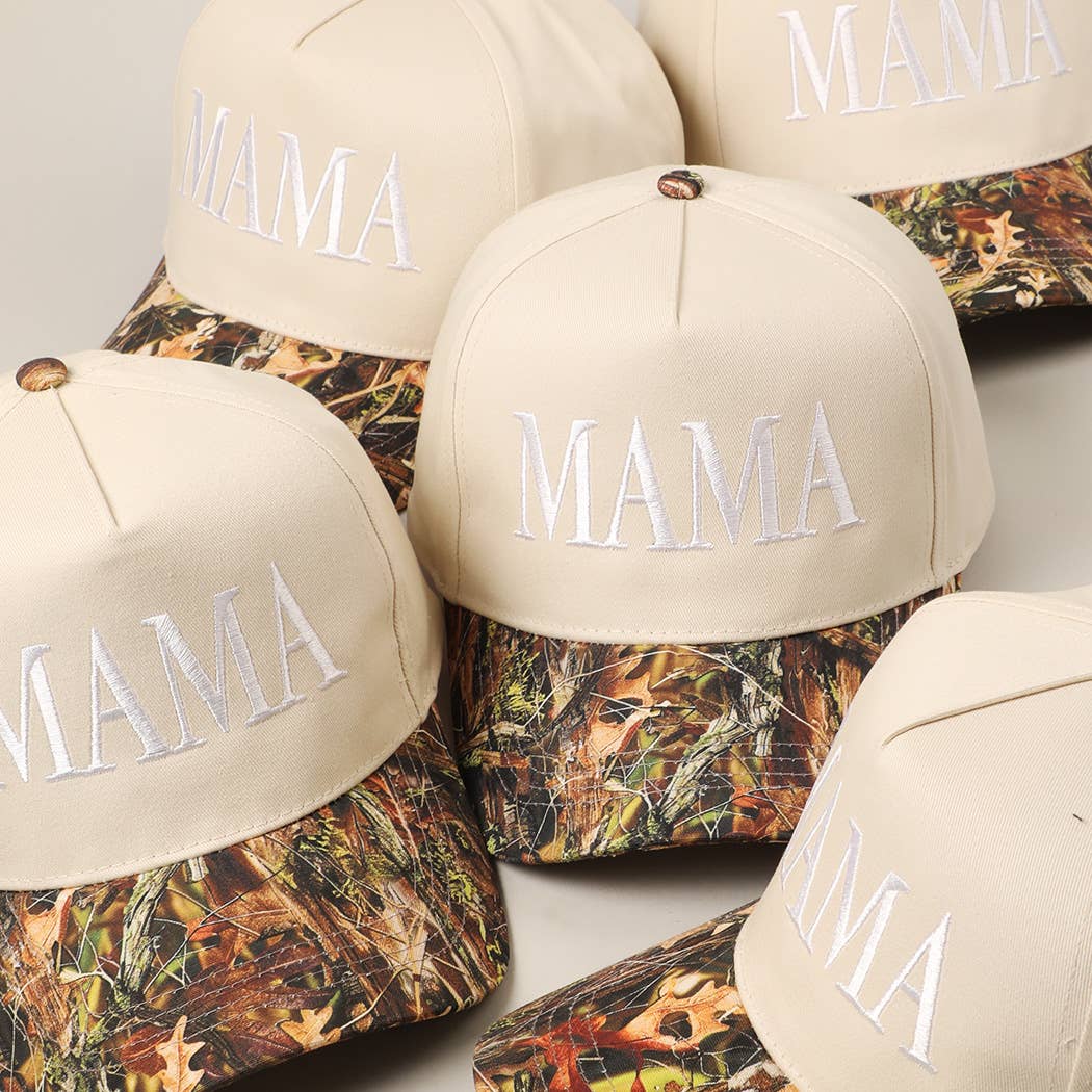 MAMA Embroidery Camo Trucker Hat