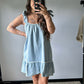 any season tie denim dress