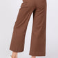 mocha wide leg crop pant