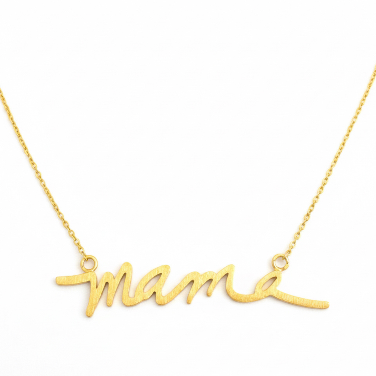 Mama Script Necklace