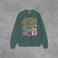 Christmas Stamps Boxy Cotton 90’s Sweatshirt