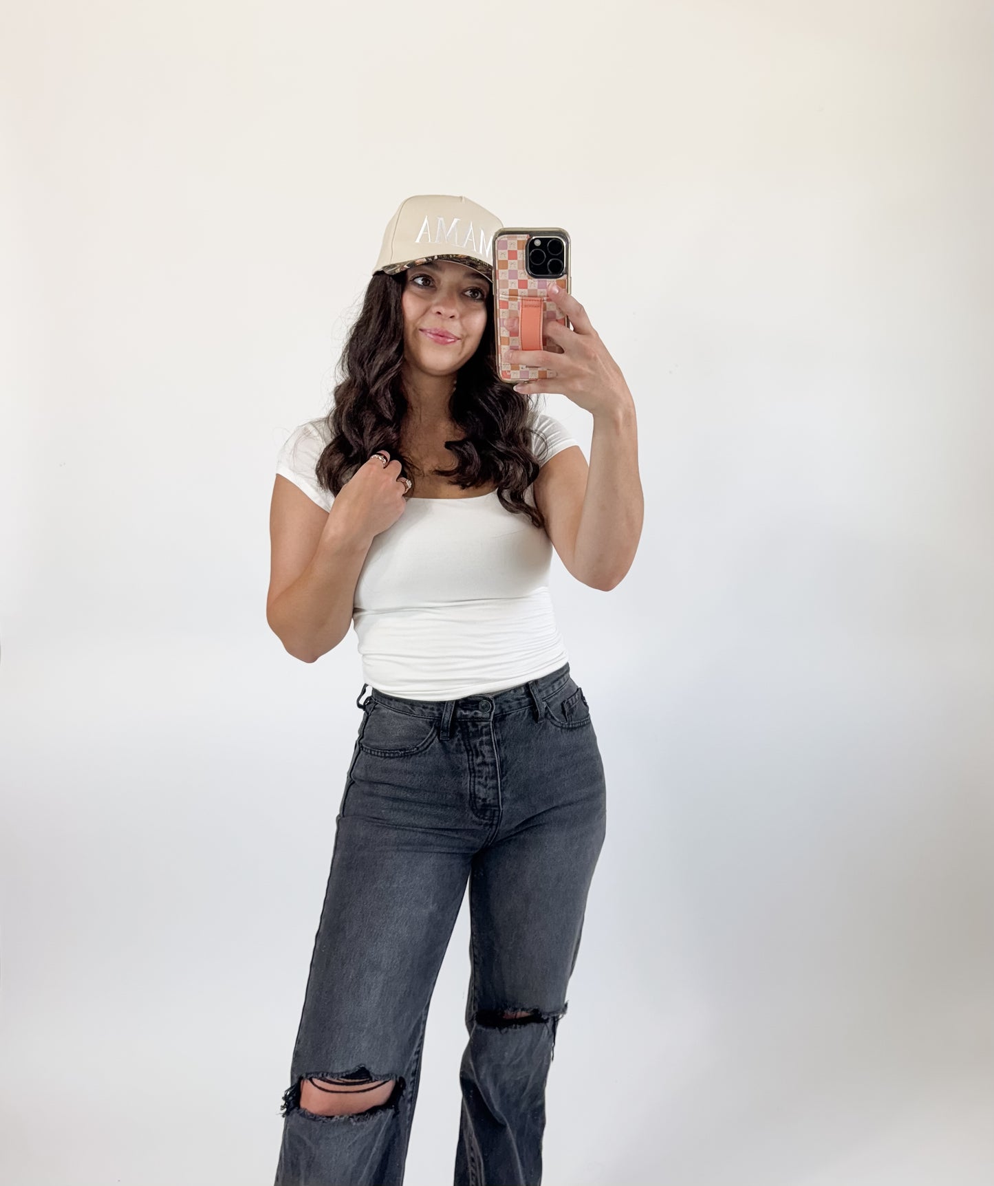 MAMA Embroidery Camo Trucker Hat