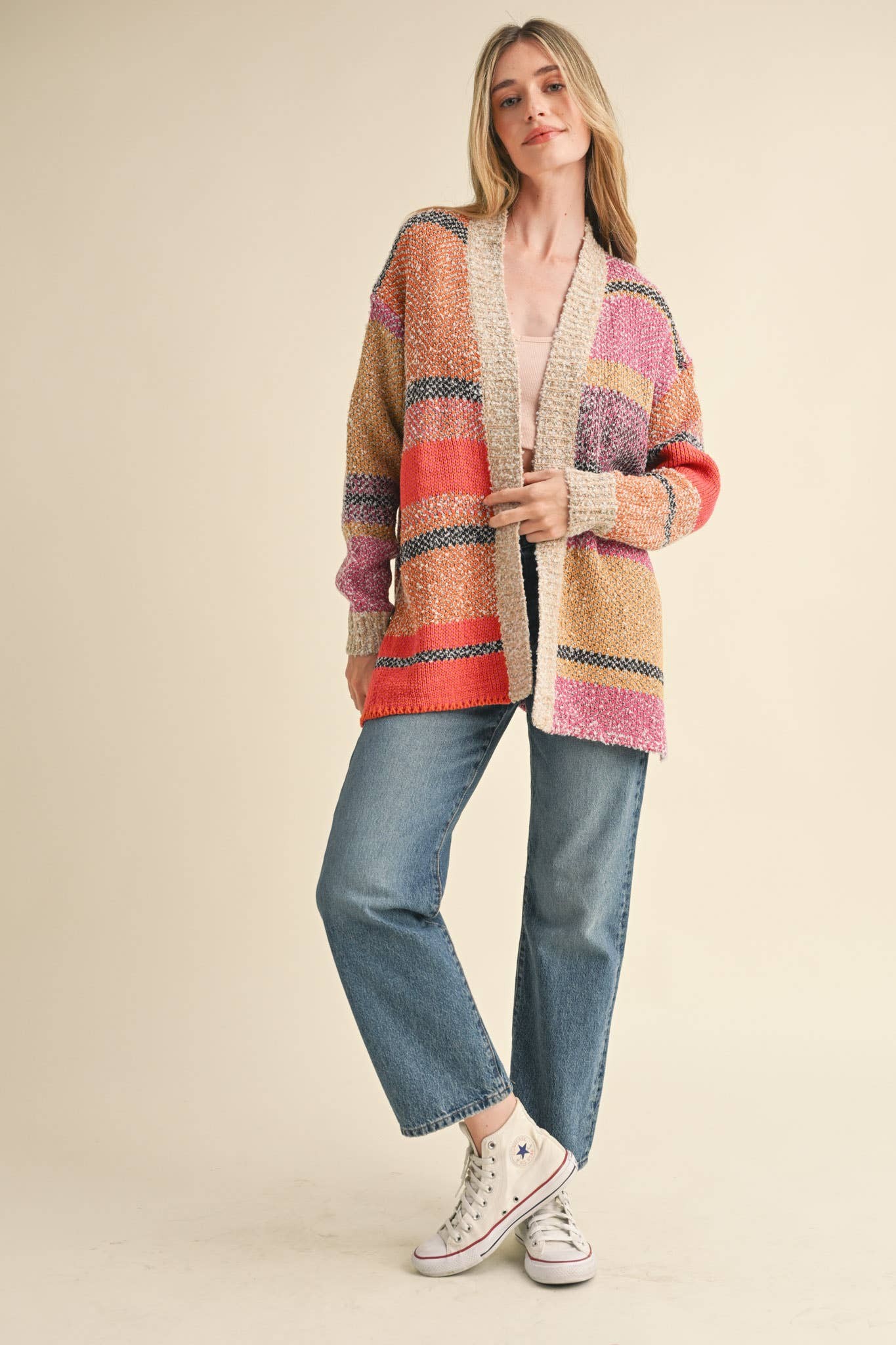 Oversized Colorblock Cardi