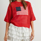 PREORDER Flag Crochet Sweater Top
