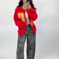 Mocha Leopard Printed Barrel Pants