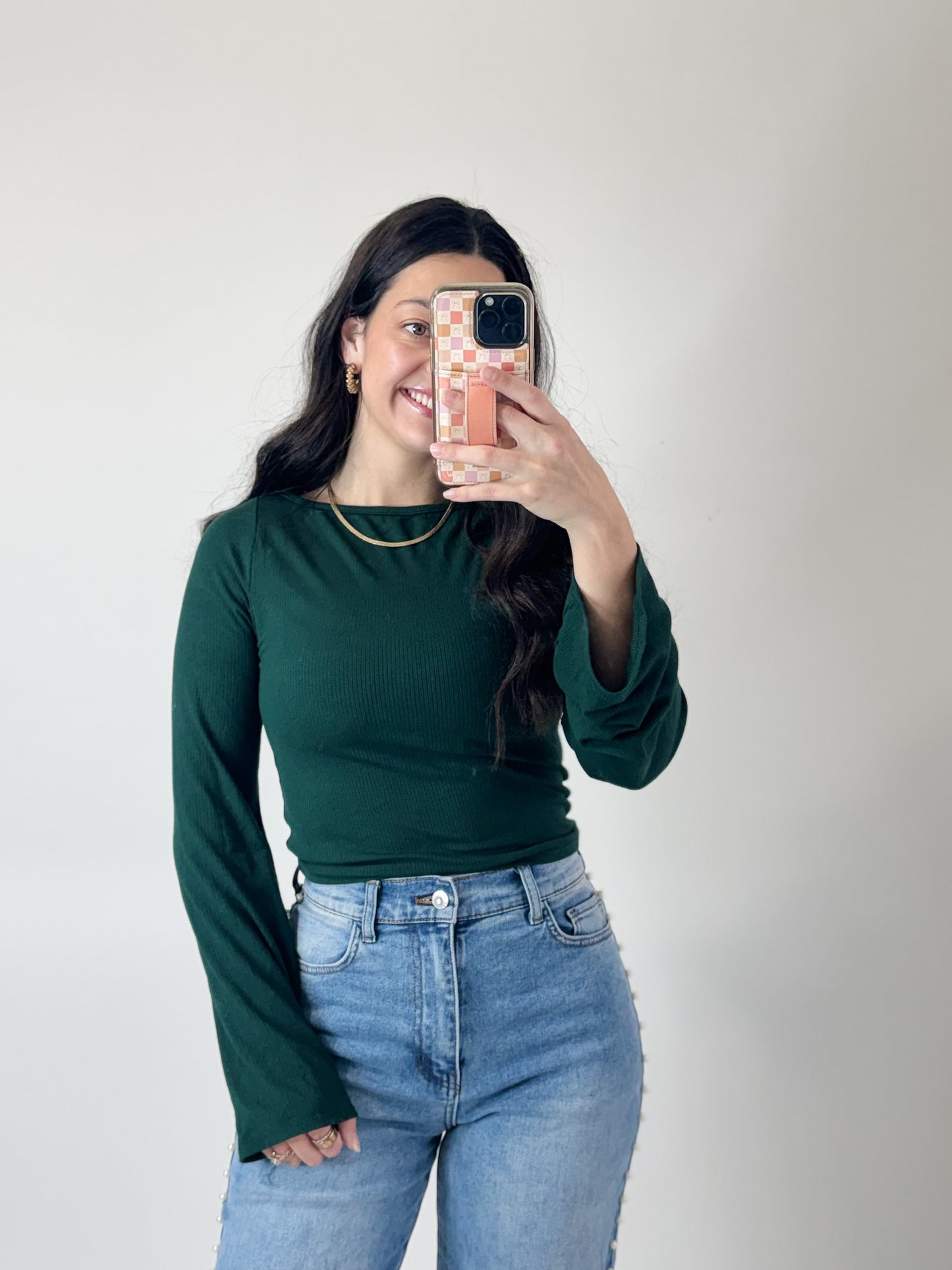 Ribbed Knit Bell Top