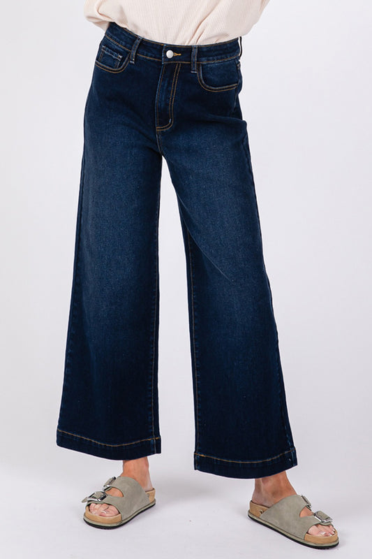 wide leg high waisted jeans