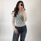 Champagne Mesh Lace Top
