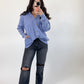 Periwinkle Waffle Shacket