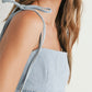 PREORDER Denim Peplum Top