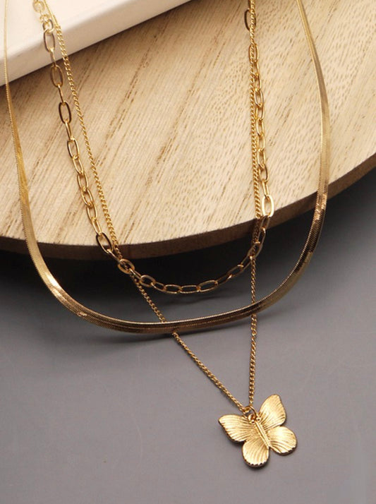 butterfly layer necklace