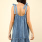 any season tie denim dress