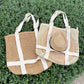 sun hat beach tote bag — natural