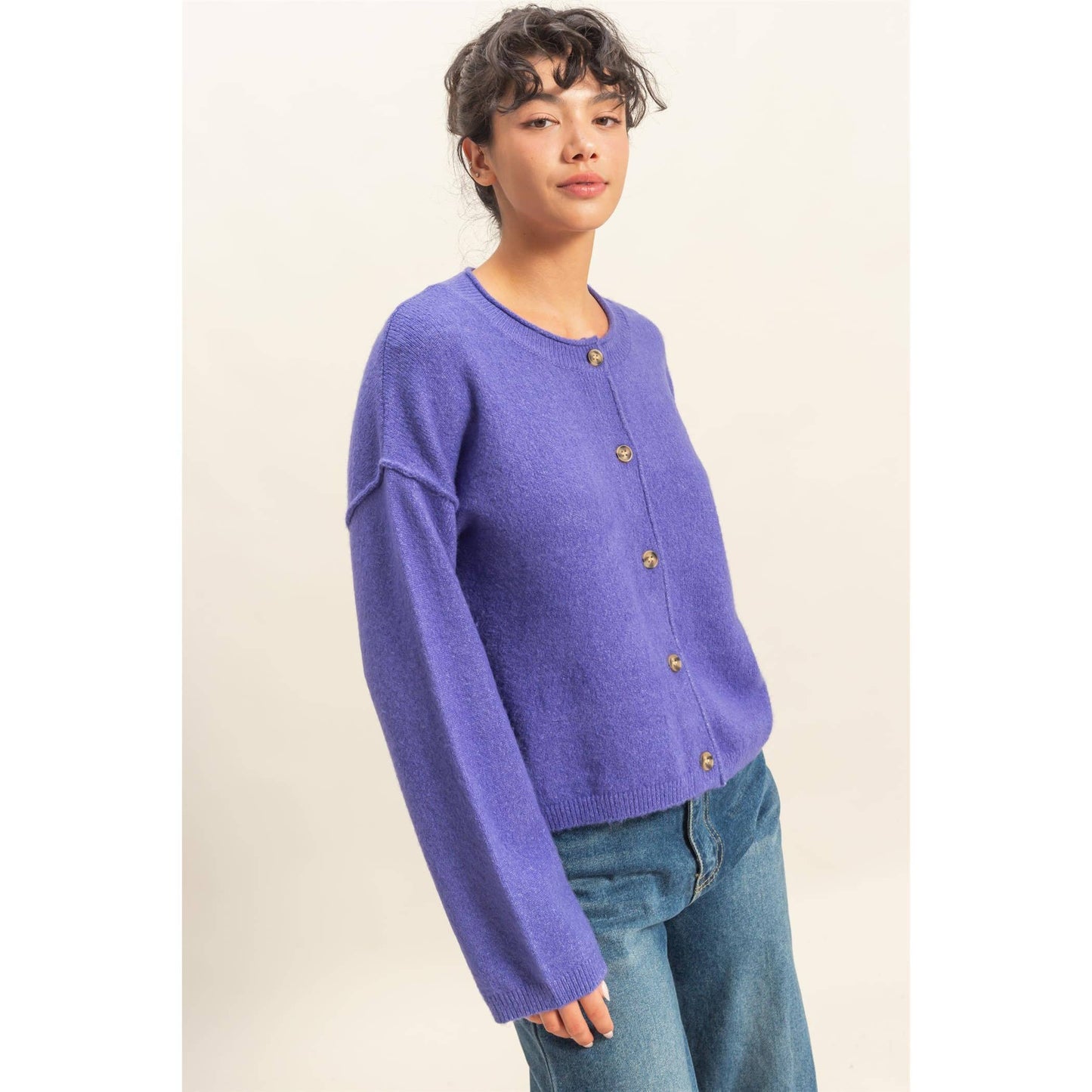 Pop of Color Cardigan Sweater