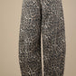 Mocha Leopard Printed Barrel Pants