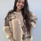 cozy campfire fringe sweater