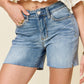 Judy Blue Full Size High Waist Raw Hem Denim Shorts