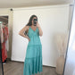 teal summer dress