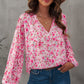 pink floral blouse