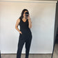 casual waffle jumpsuit