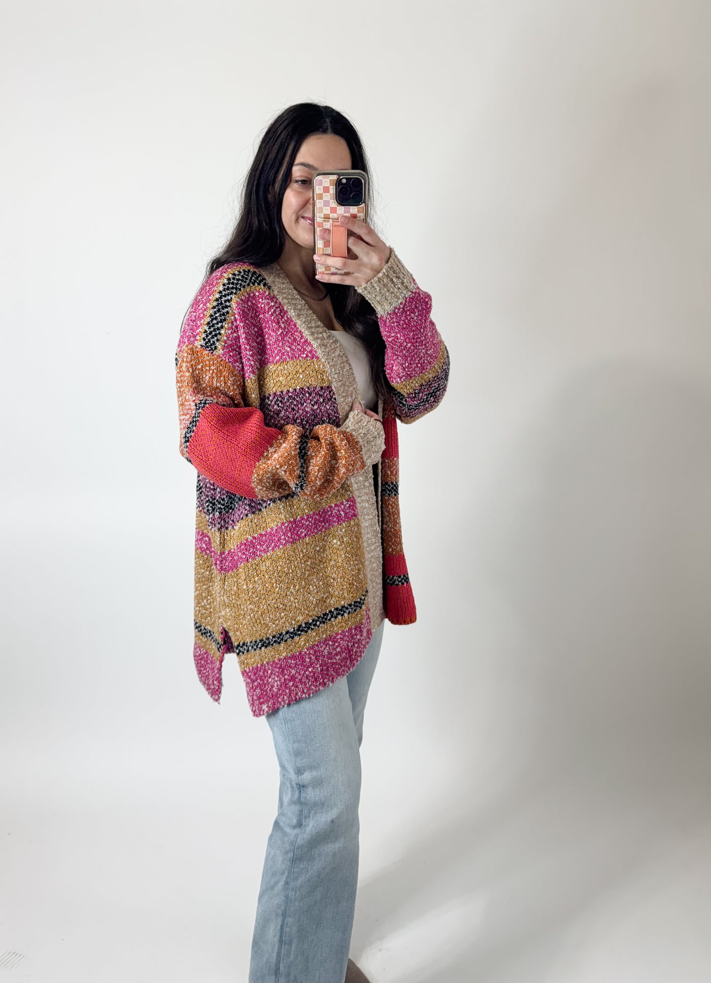 Oversized Colorblock Cardi