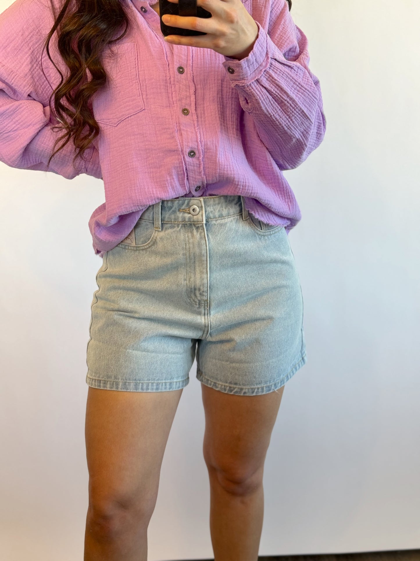 vintage vibe denim shorts