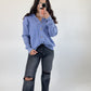 Periwinkle Waffle Shacket
