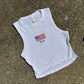 USA Embroidered Crop Tank