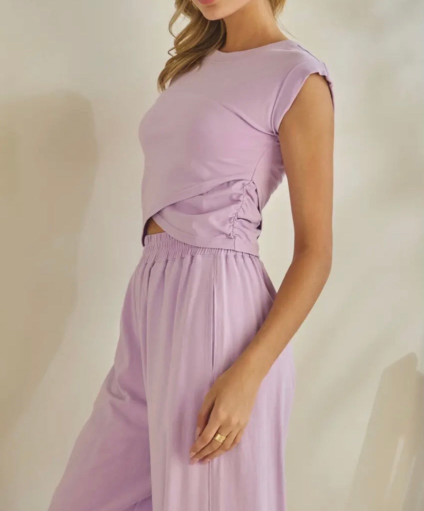 Breezy Lounge Set — Lilac
