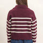 Preorder Half Zip Stripe Sweater