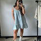 any season tie denim dress